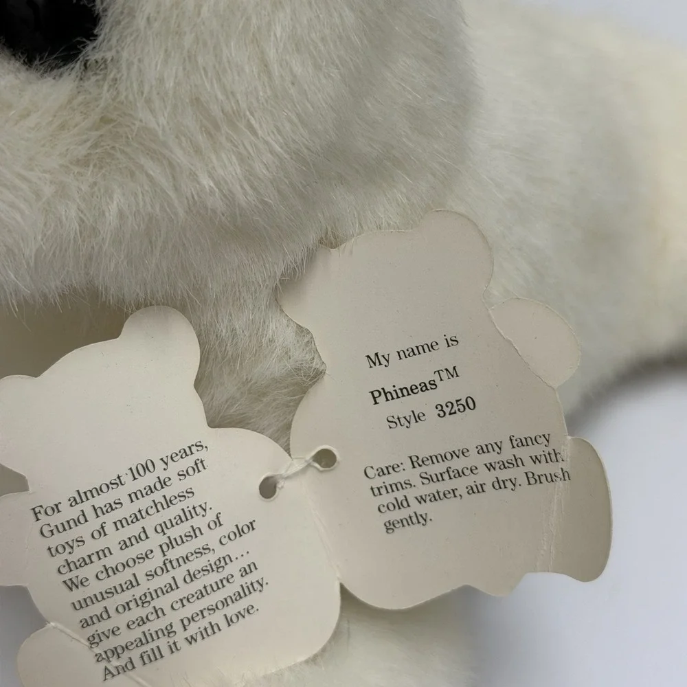 Vintage 1986‎ Gund White Seal Pup Phineas Stuffed Animal Plush Toy 10